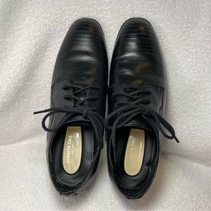 KENNETH COLE New York Straight Line BLACK LEATHER Oxford Boys Dress Shoes size 3